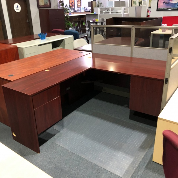 preowned l-shape desk