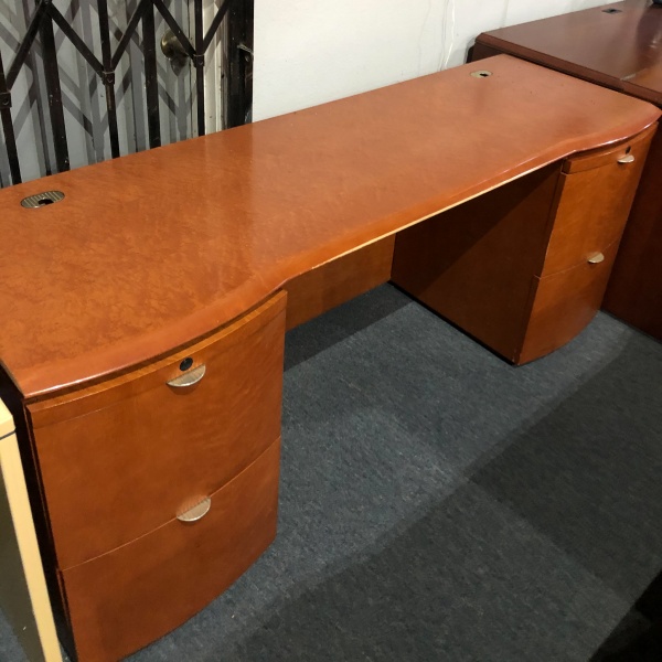 preowned wooden credenza