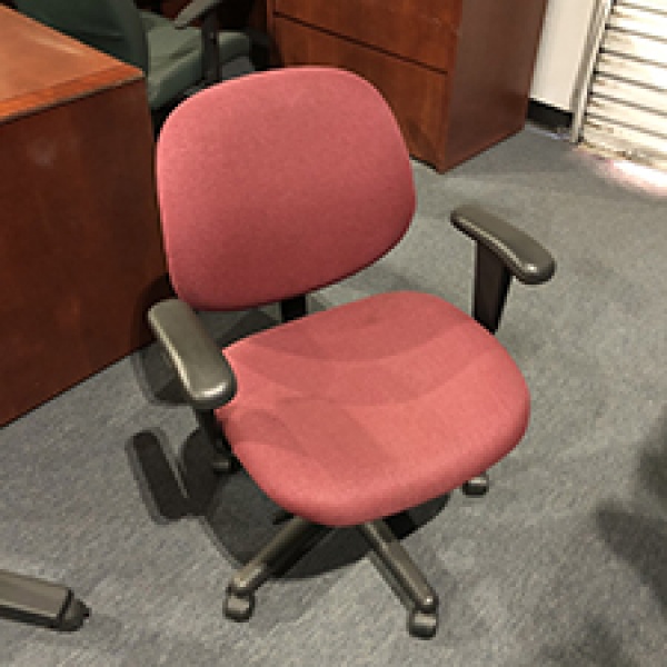 red preowned office chair
